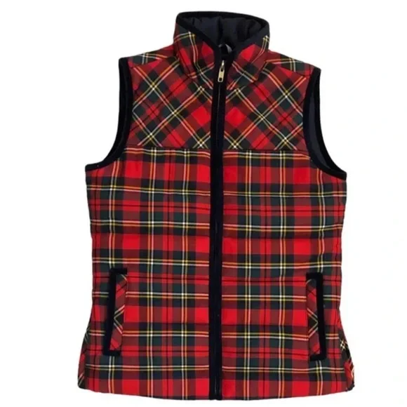 New nwt J.Crew Tartan Plaid Mountain Puffer Vest small - Picture 8 of 13